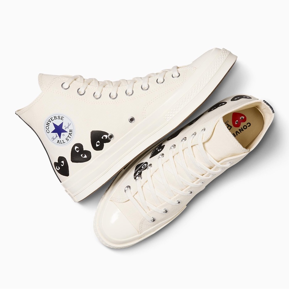 New Converse x PLAY Comme des Garçons Chuck 70 Multi Heart Unisex M3/W5